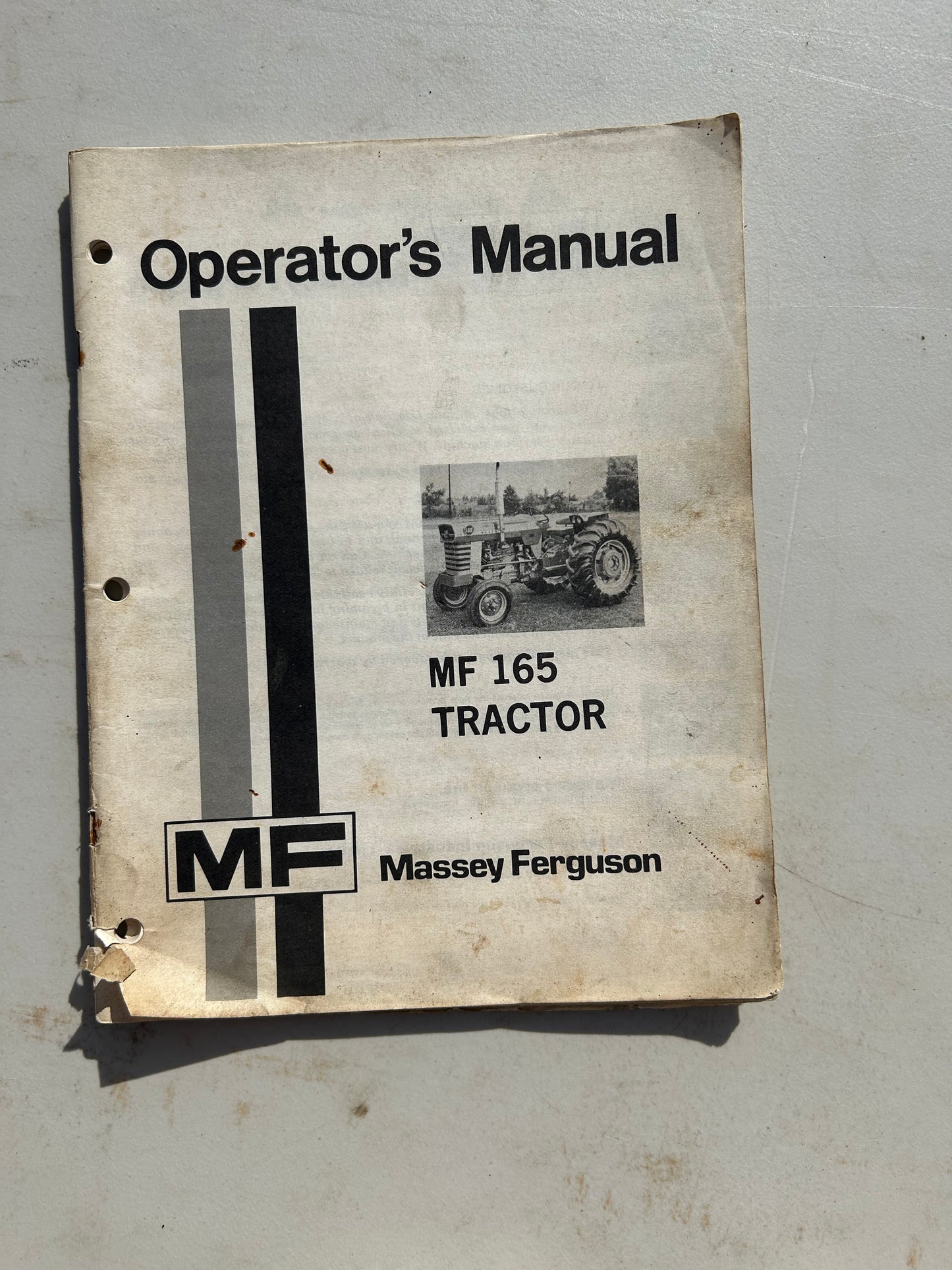 Massey Ferguson MF 165 Tractor _ Operator’s Manual