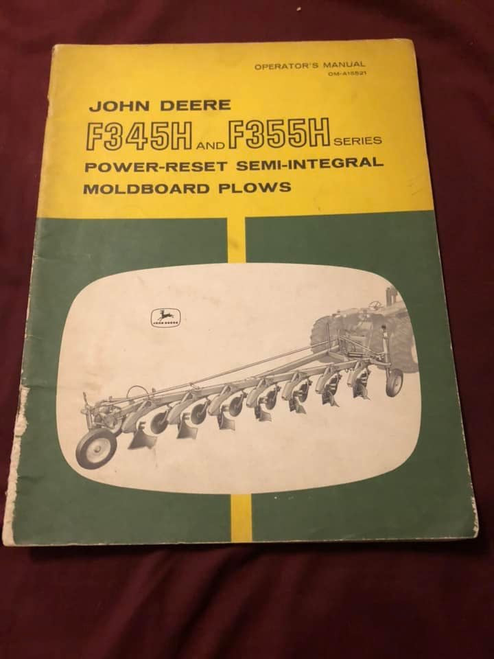 John Deere _ F345H & F355H Power-Reset Semi-Integral Moldboard Plows _ Operator's Manual