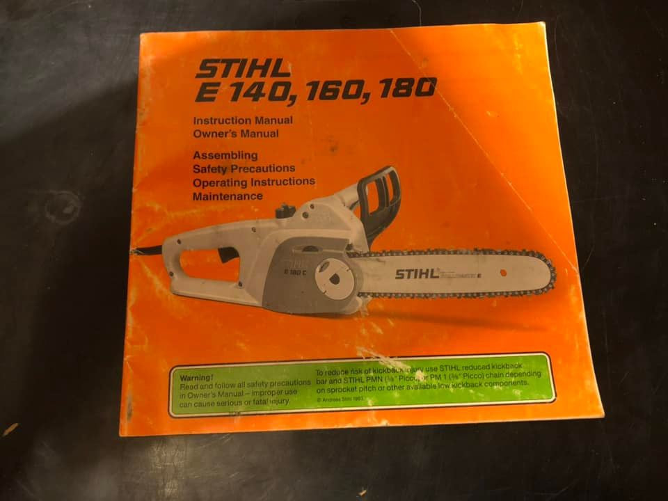 Stihl _ E 140, 160, 180 Instructions & Owner’s Manual