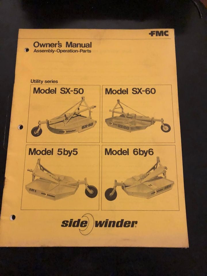 FMC _ Side Winder Utility Series Models SX-50, SX-60, 5by5, and 6by6 _ Assembly , Operation & Parts