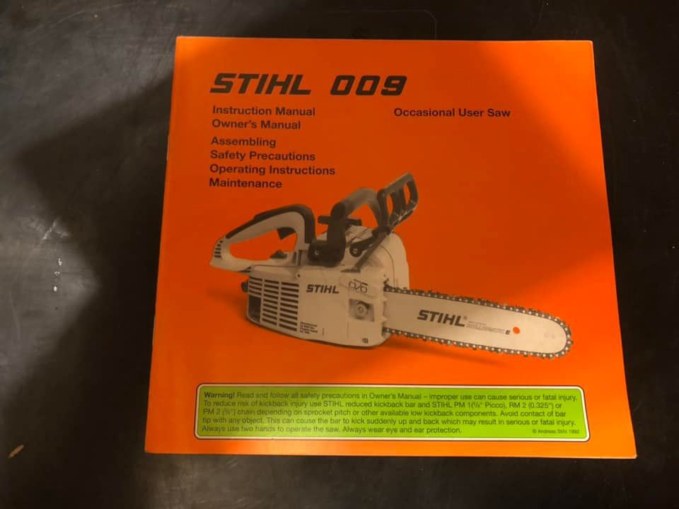Stihl _ 009 Instructions & Owner’s Manual