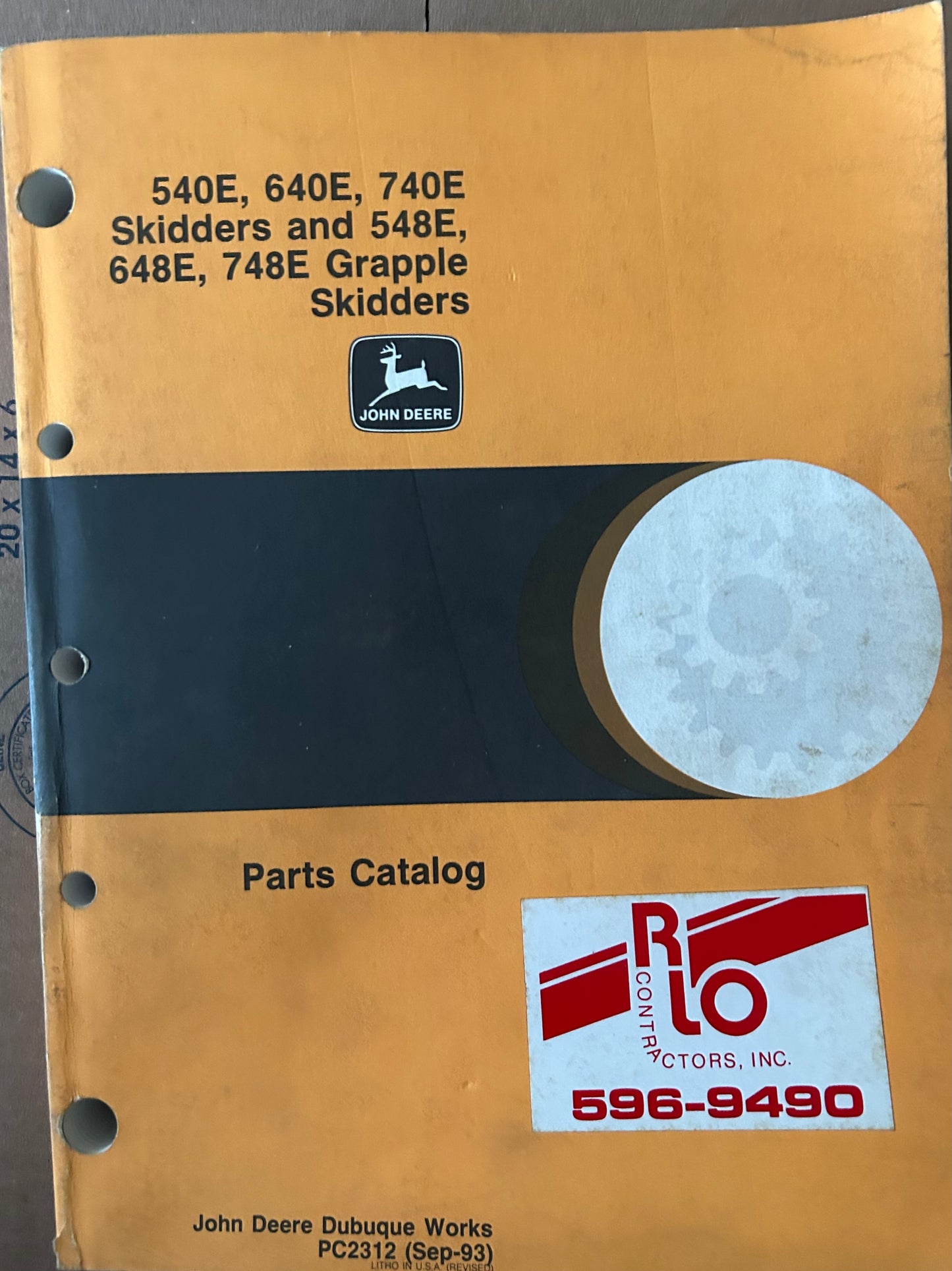John Deere _ 540E, 640E & 740E Skidders and 548E, 648E & 748E Grapple Skidders _ Parts Catalog PC-2199