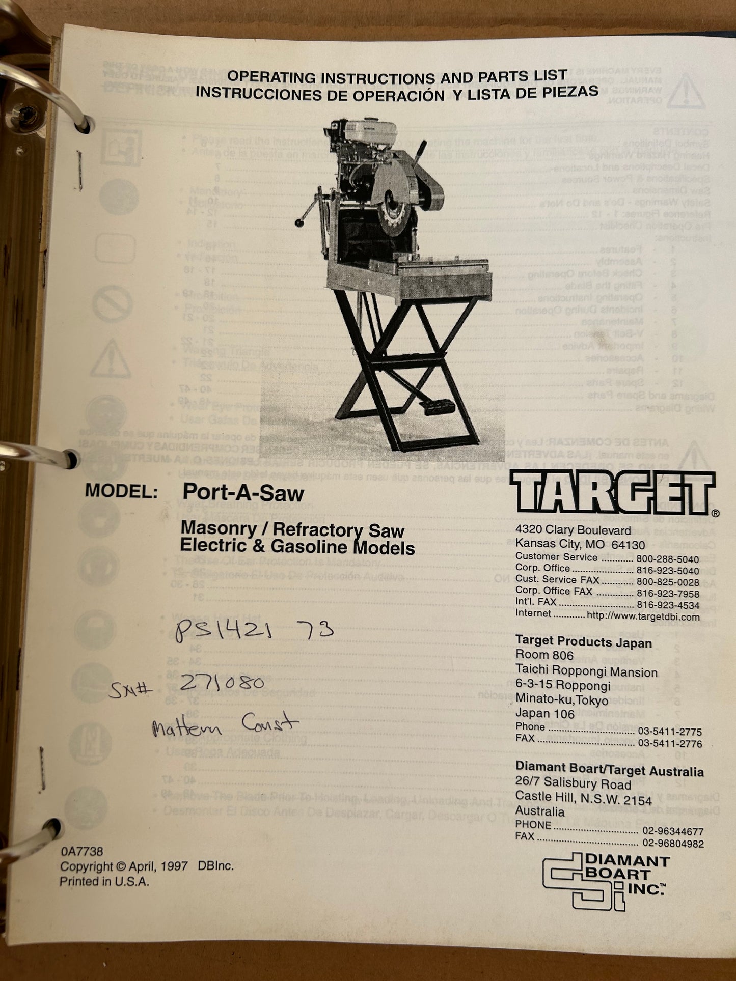 XANDER Target _ Saws & Etc Manuals vol 1