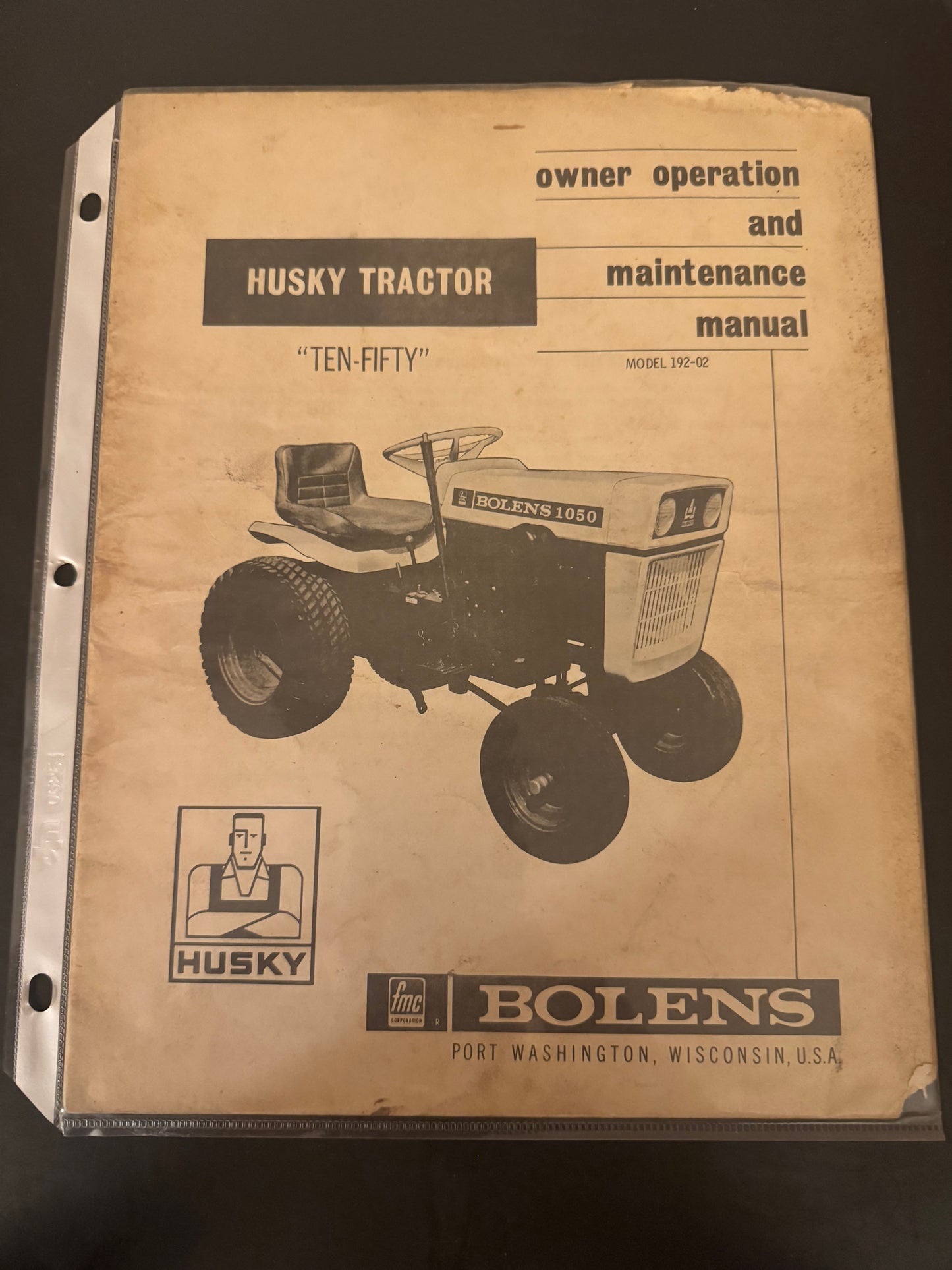 Bolens _ Husky “Ten Fifty” (1050) model 192-02 _ Owner Operation & Maintenance Manual
