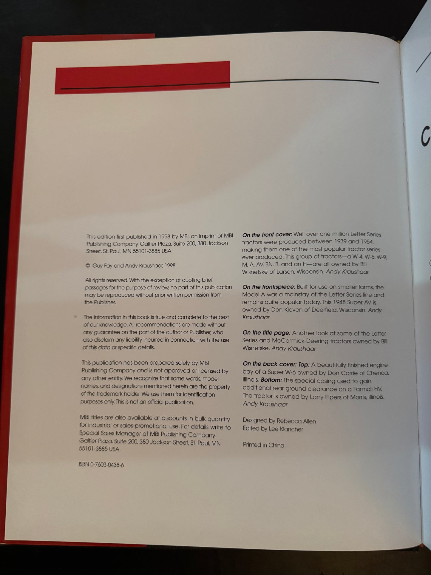 Farmall Letter Series Tractors by Guy Fay and Andy Kraushaar