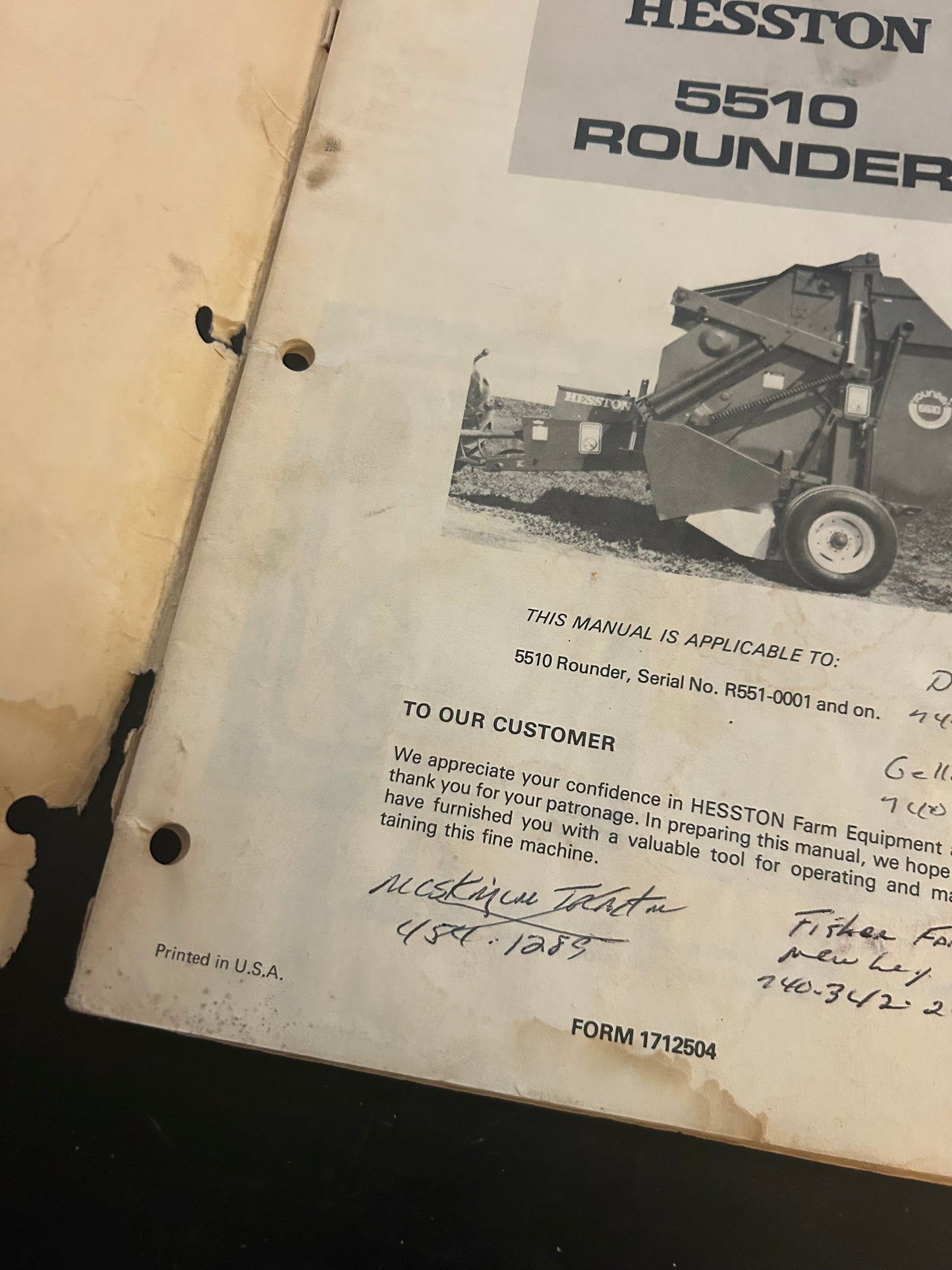 Hesston _ 5510 Rounder _ Operators Manual