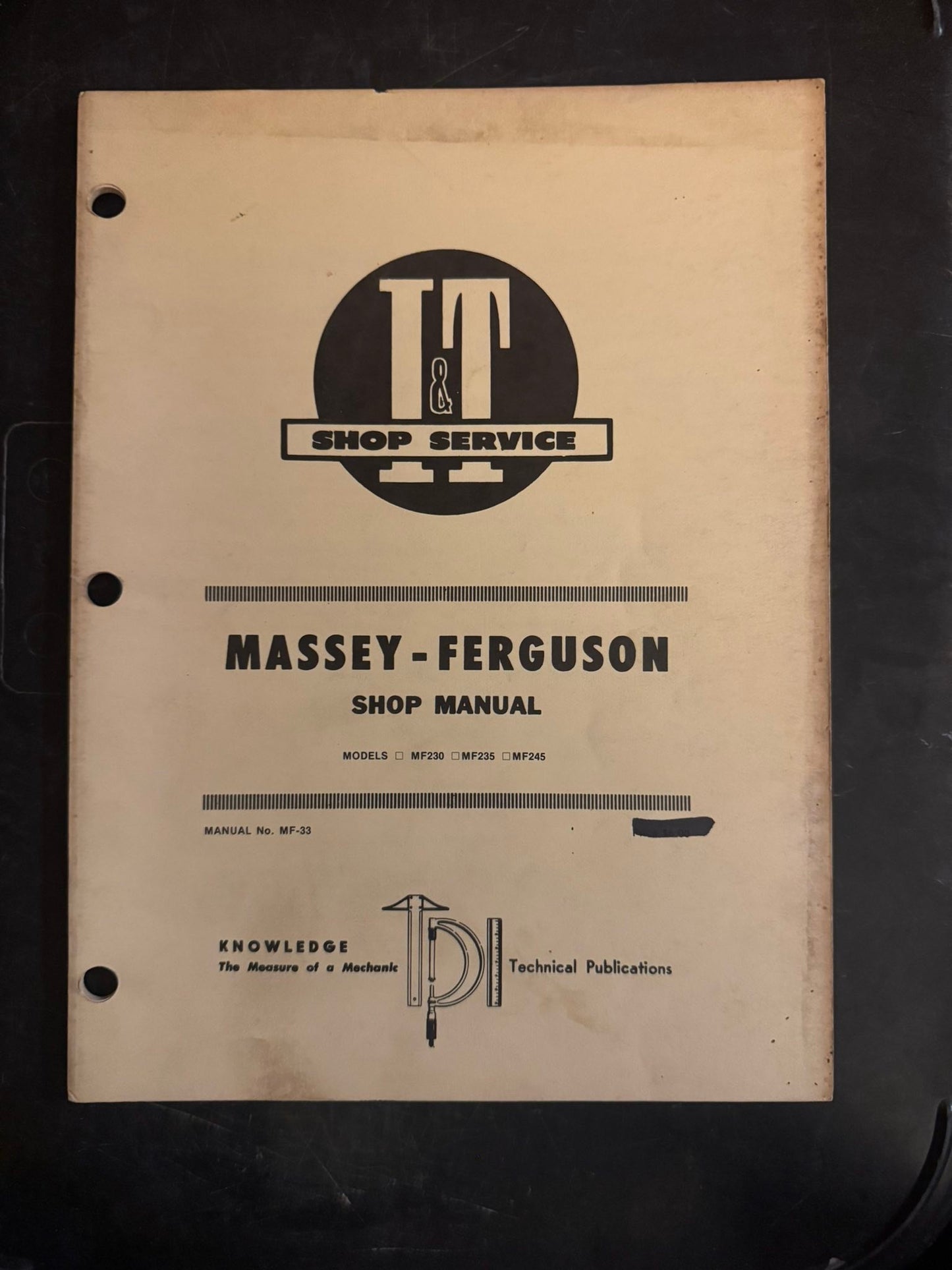 I&T _ Massey-Ferguson _ MF 230, MF 235, & MF 245 _ Shop Manual MF-33