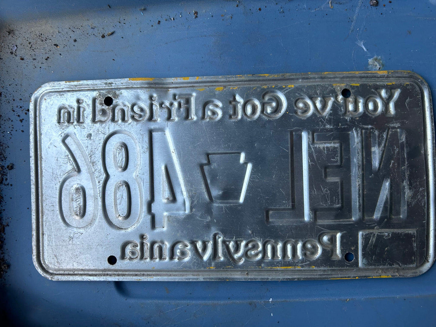 Vintage License Plate - Youve Got A Friend in Pennsylvania