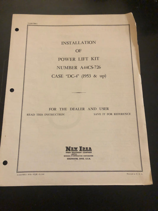 New Idea _ Power Lift Kit _ Installation