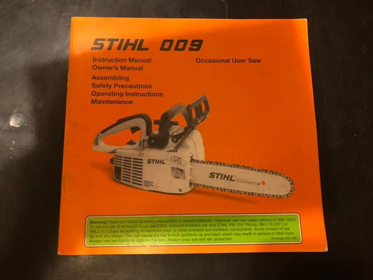 Stihl _ 009 Instructions & Owner’s Manual