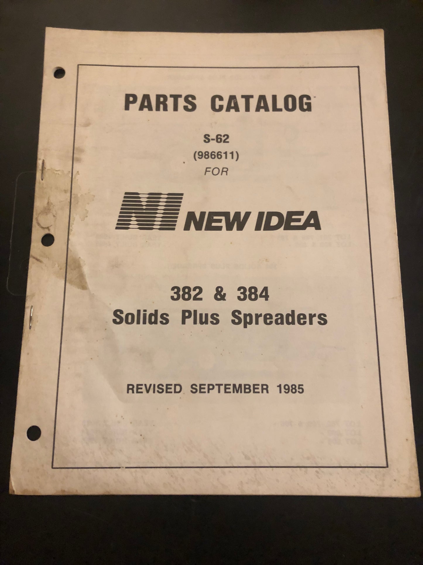 New Idea _ 382 & 384 Solids Plus Spreaders _ Parts Catalog
