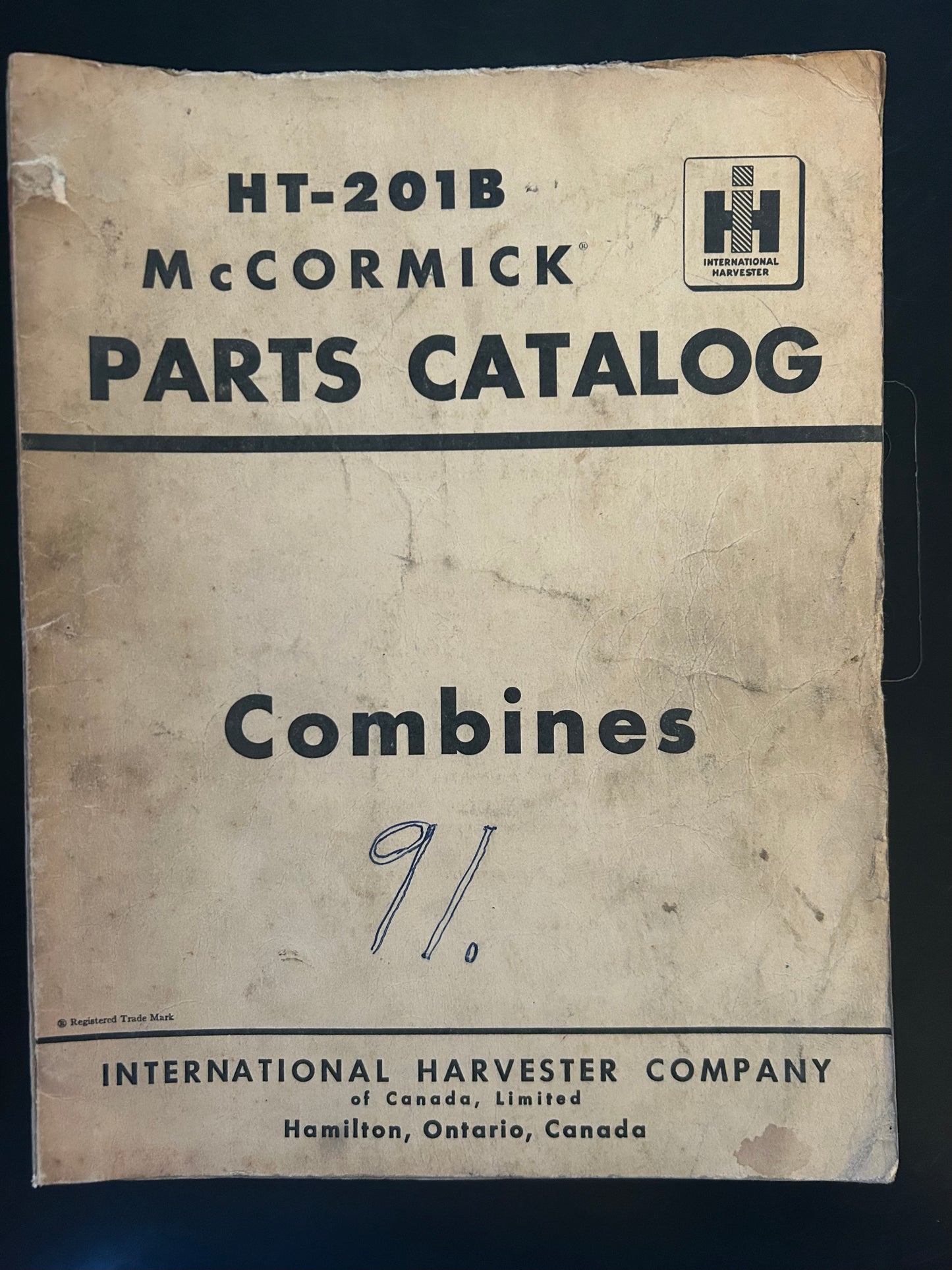 IH _ McCormick Combines HT-201B _ Parts Catalog