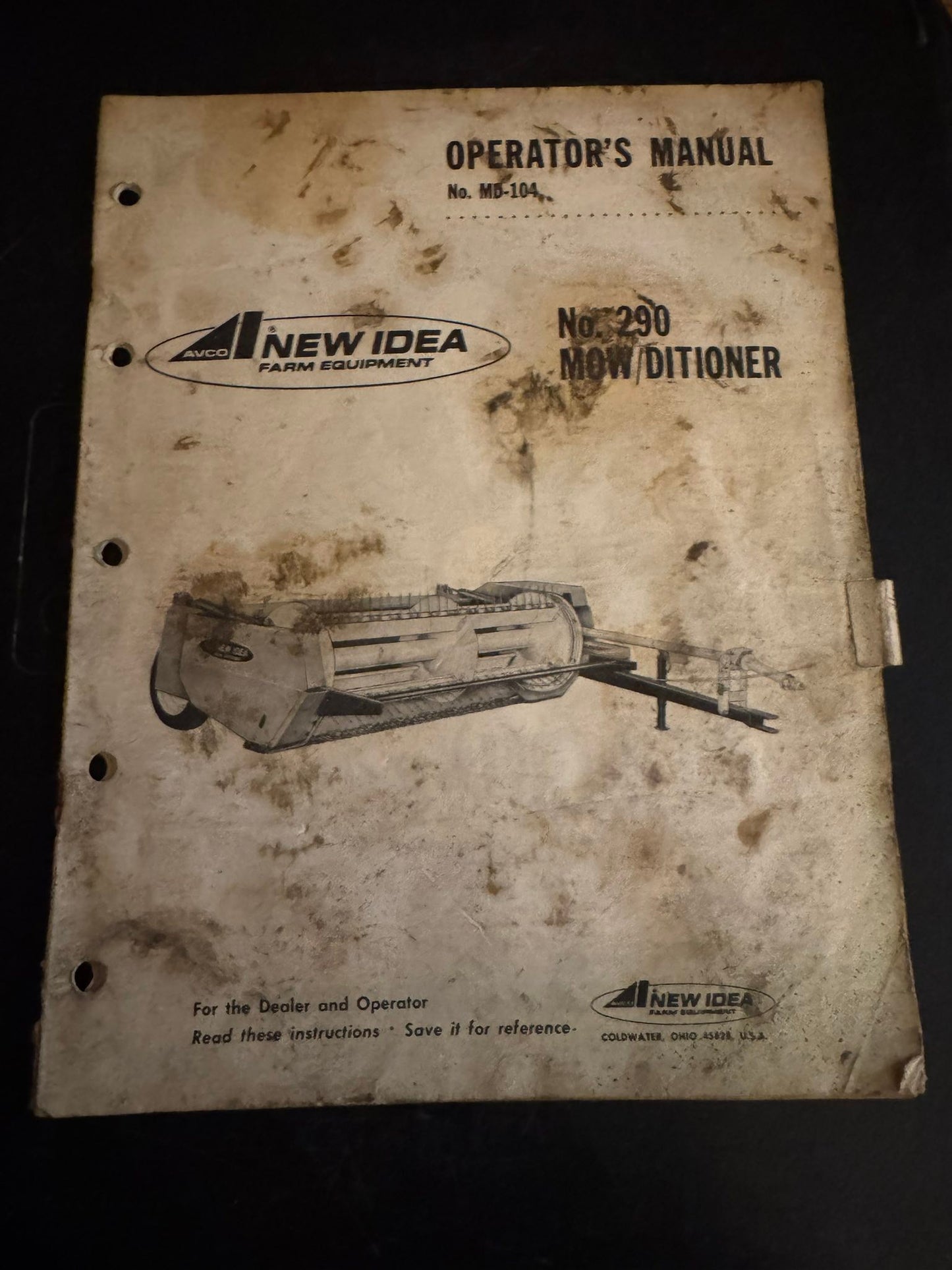 New Idea _ no 290 Mow/ditioner _ Operator’s Manual