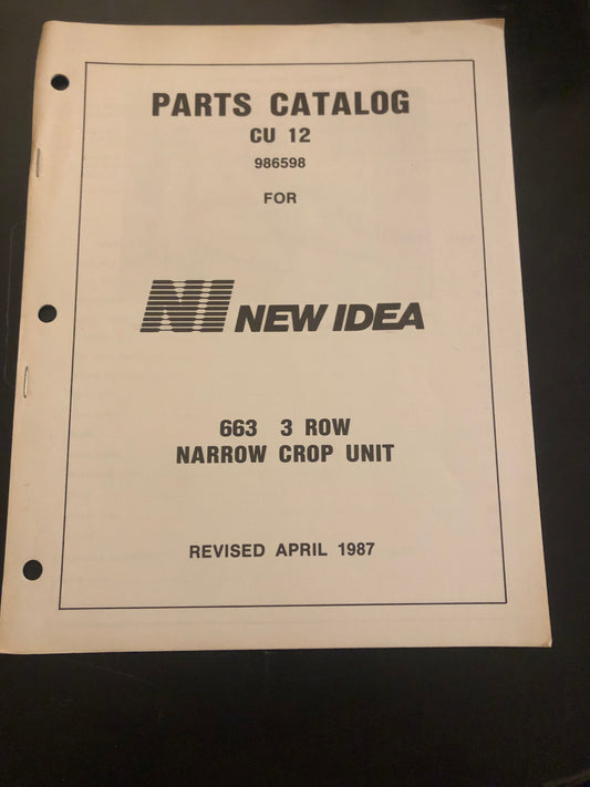 New Idea _ 663 3 Row Narrow Crop Unit CU12 _ Parts Catalog