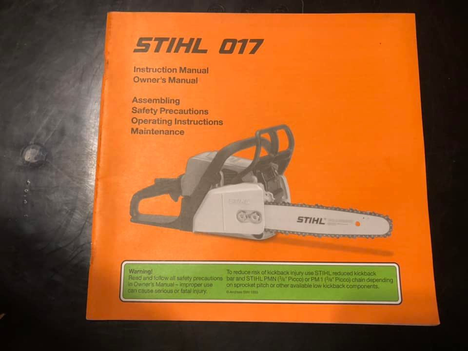 Stihl _ 017 Instructions & Owner’s Manual
