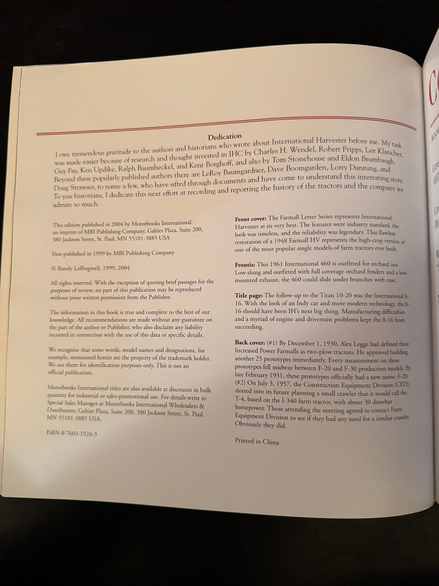 International Harvester Tractors by Randy Leffingwell