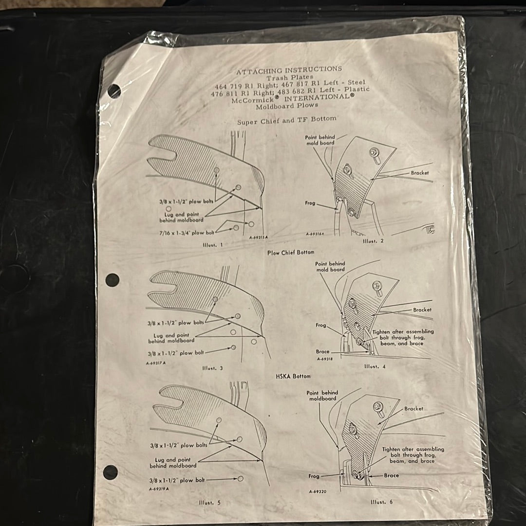 Single page Manuals, Supplements & Various Single Pages - IH & McCormick