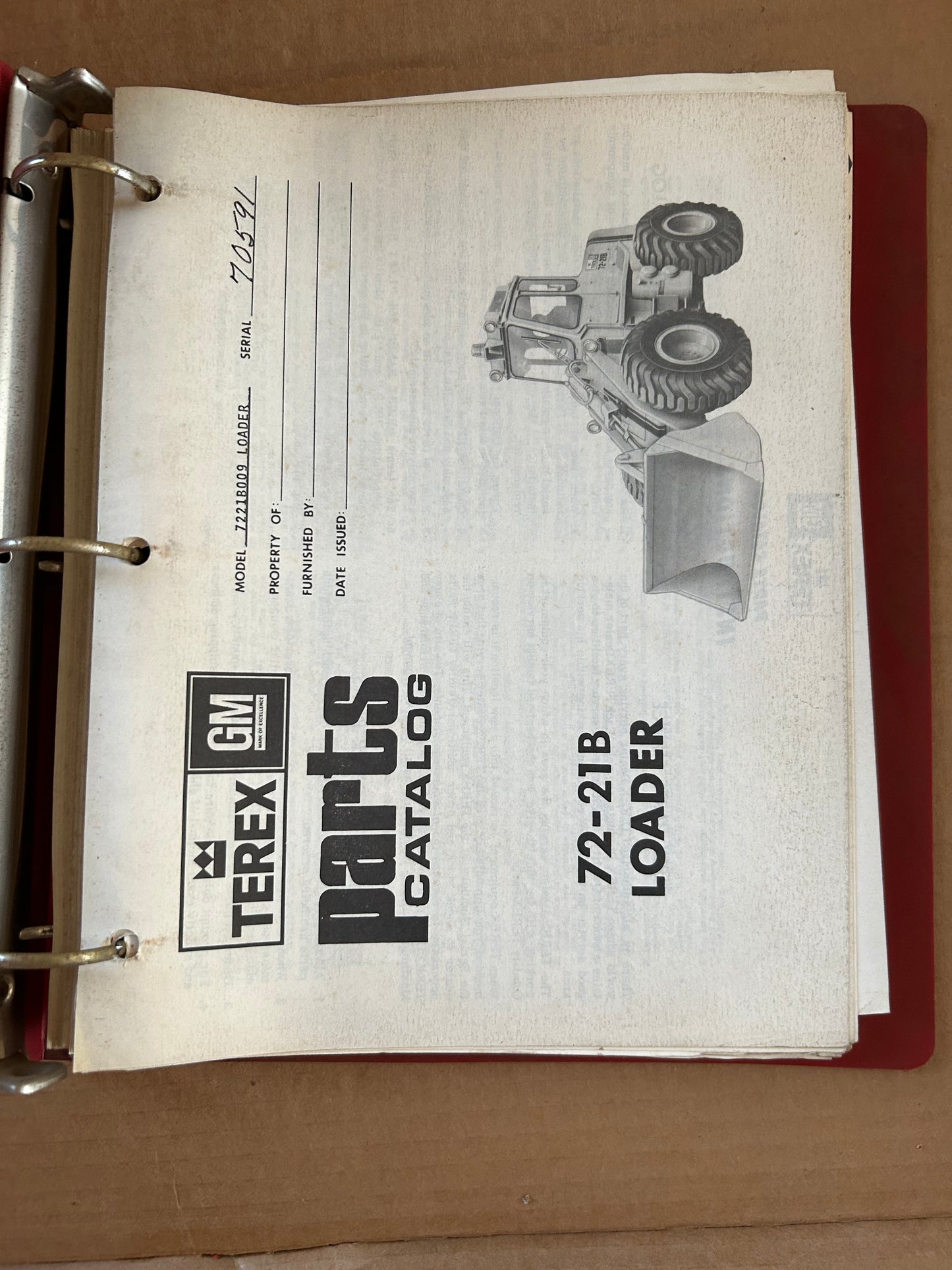 Terex _ 72-21B Loader _ Parts Catalog serial 70591