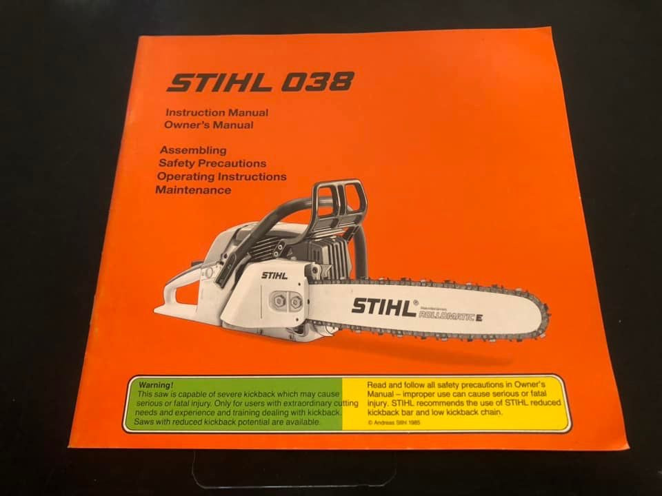 Stihl _ 038 Instructions & Owner’s Manual