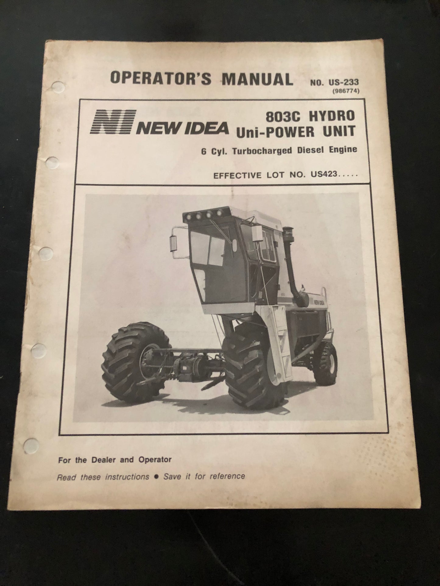 New Idea _ 803C Hydro Uni-Power Unit US-233 _ Operator’s Manual