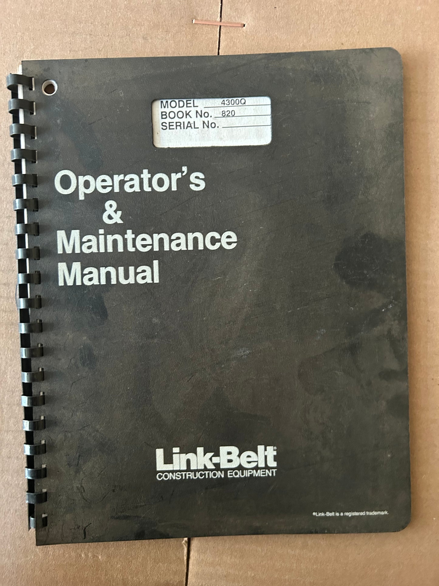 Link-Belt _ 4300 Q _ Operator’s & Maintenance Manual