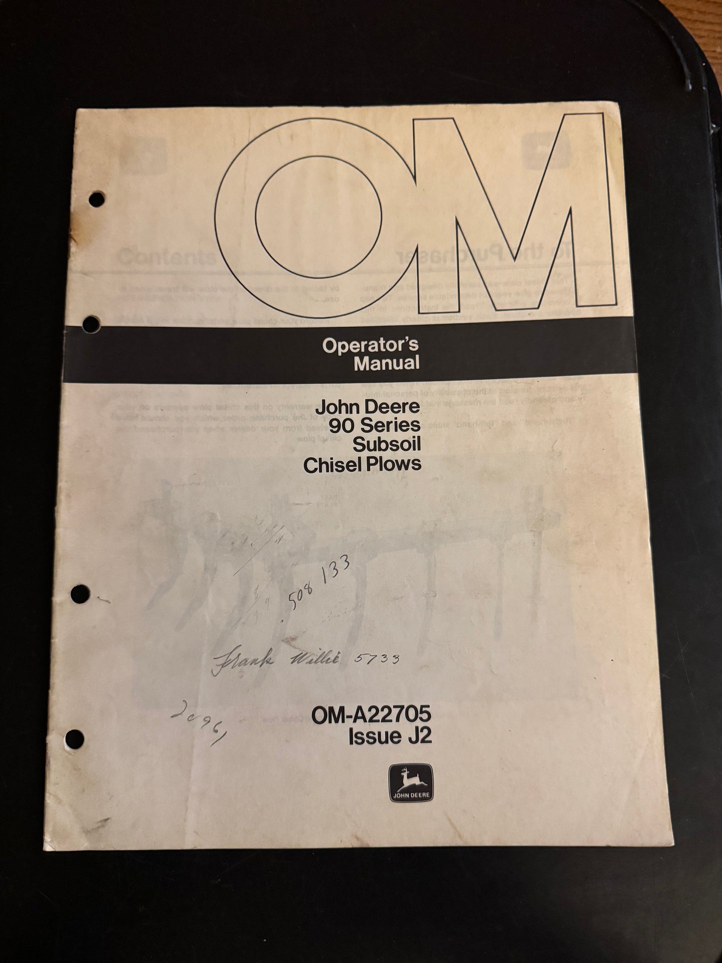 John Deere _ 90 series subsoil Chisel Plows _ Operator’s Manual OM-A22705 J2