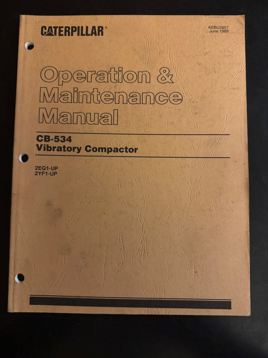 Caterpillar _ CB-534 Vibratory Compactor _ Operation & Maintenance Manual