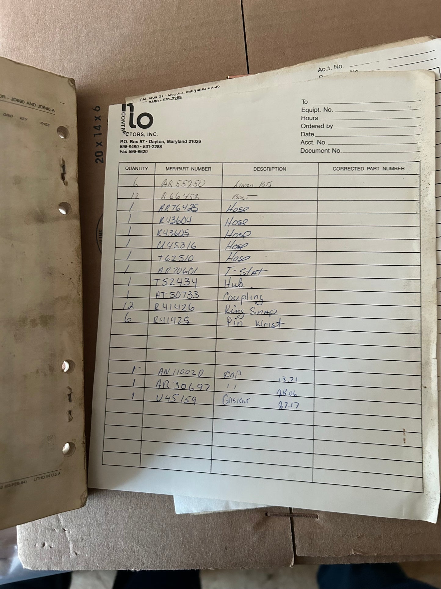 John Deere _ JD690 & JD690-A Excavators _ Parts Catalog PC-1142