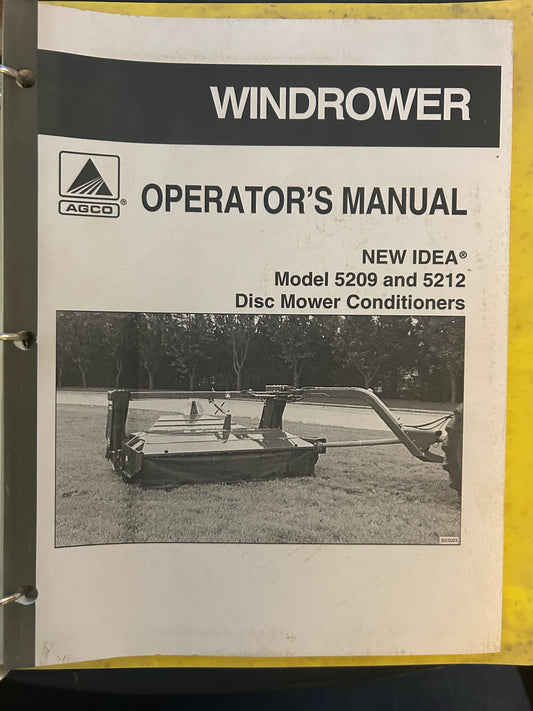 New Idea _ Models 5209 & 5212 Disc Mower Conditioner _ Operator’s Manual