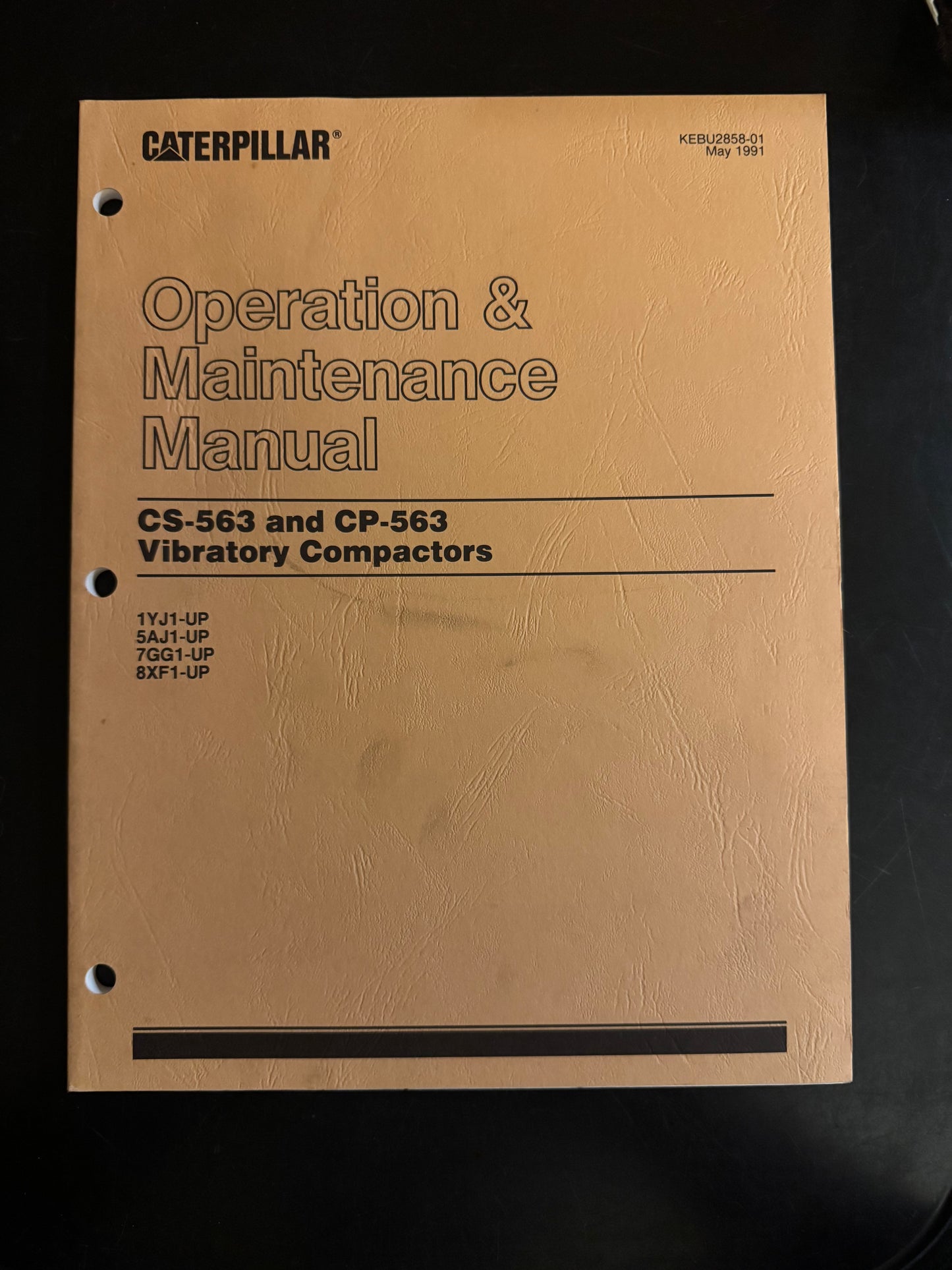 Caterpillar Operation & Maintenance Manual CS-563 and CP-563 Vibratory Compactors