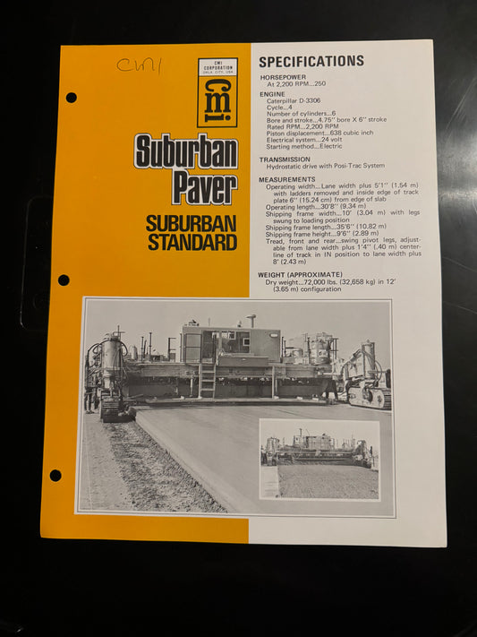 CMI _ Suburban Paver Specs