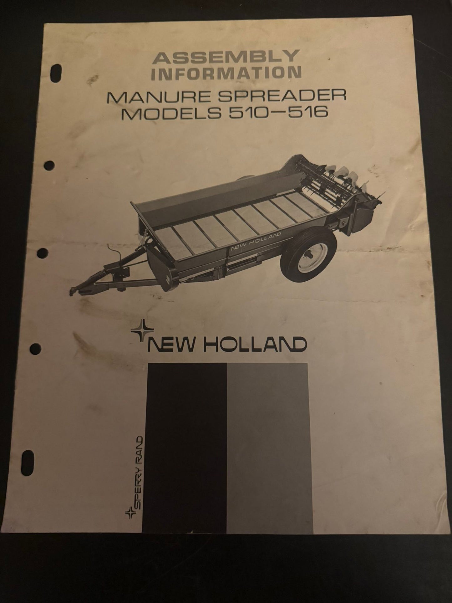 Sperry Rand - New Holland _ Manure Spreader Models 510-516 _ Assembly Information