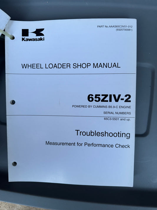 Kawasaki _ 65ZIV-2 Wheel Loader _ Troubleshooting Shop Manual
