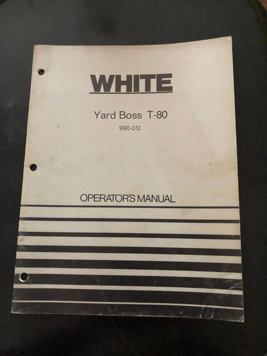 White _ Yard Boss T-89 _ Operator’s Manual