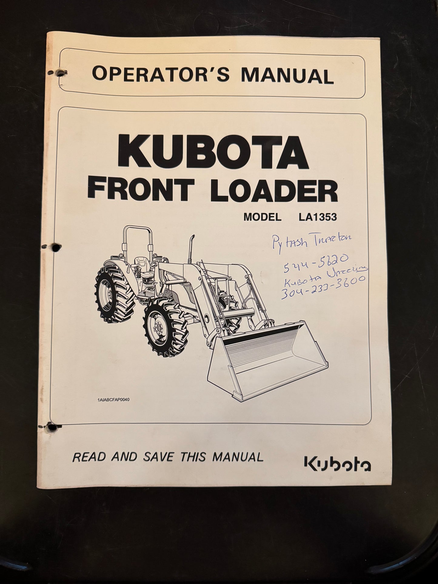 Kubota _ Front Loader model LA1353 _ Operator’s Manual