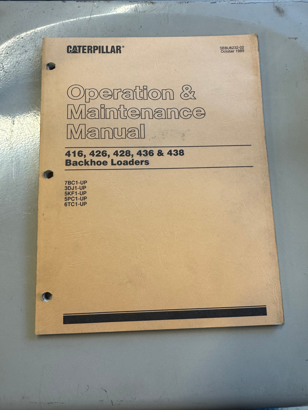 Caterpillar _ 416,425,428,436 & 438 Backhoe Loaders _ Operation & Maintenance Manual