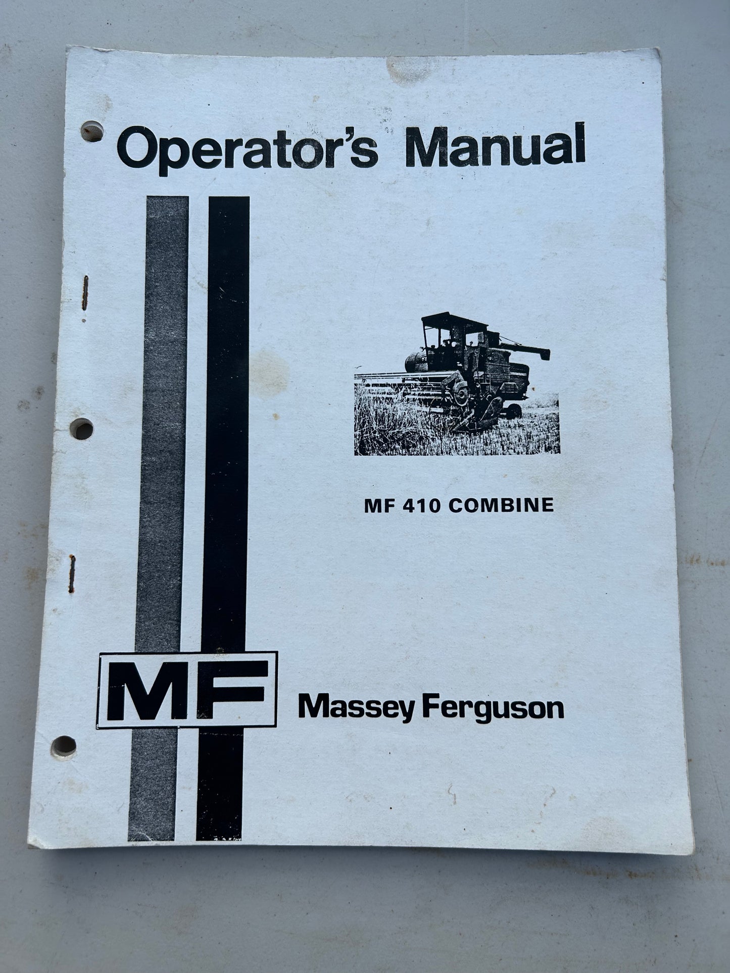 Massey Ferguson 410 Combine _ Operator’s Manual