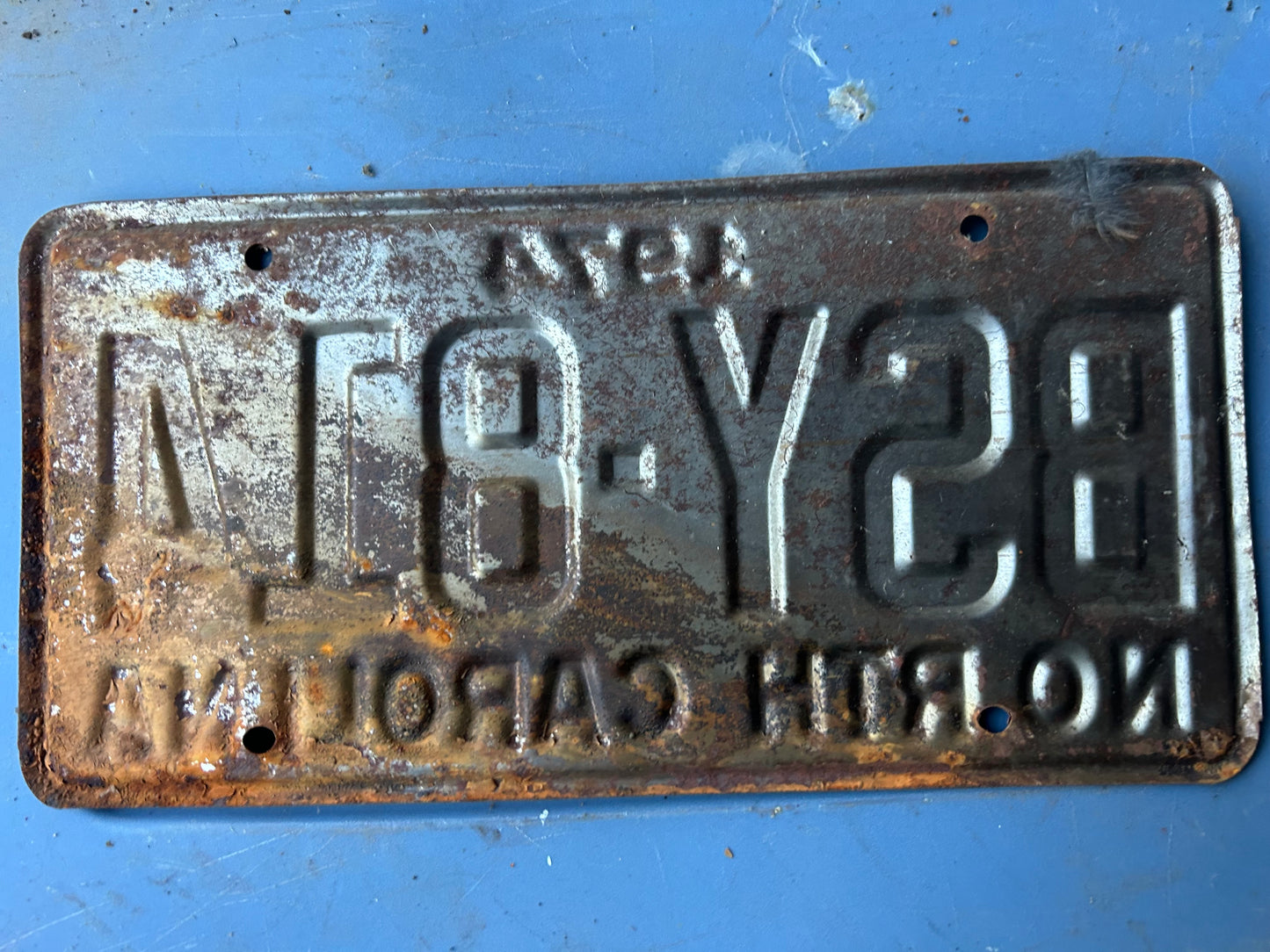 Vintage License Plate -  North Carolina 1974