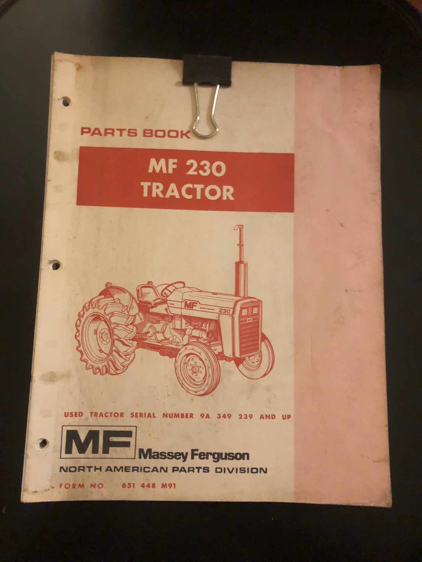Massey Ferguson _ MF 230 Tractor _ Parts Book Form 651 448 M91