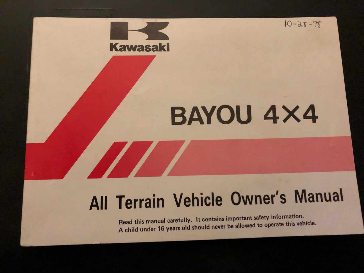 Kawasaki _ Bayou 4x4 _ Owner’s Manual
