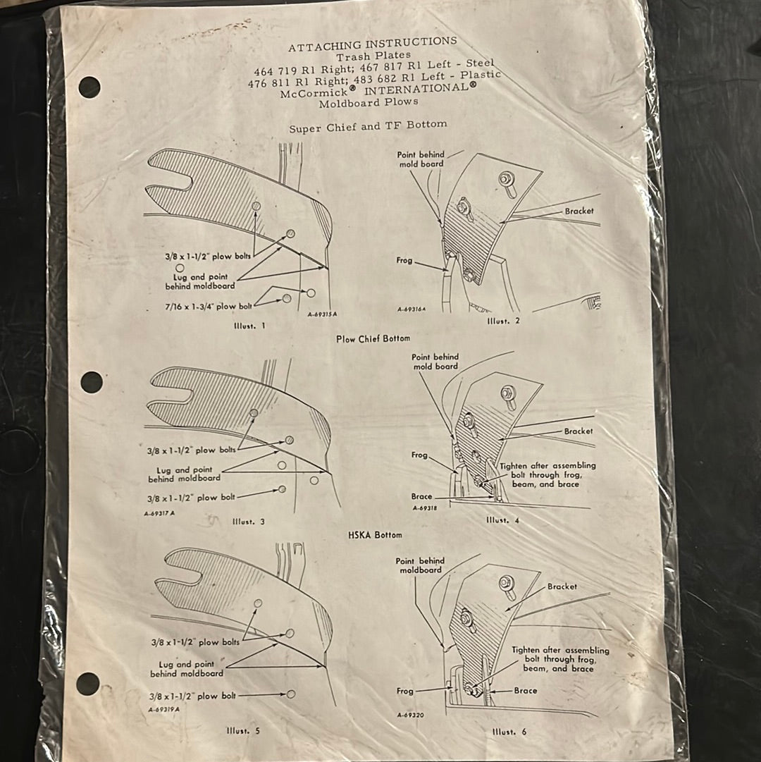 Single page Manuals, Supplements & Various Single Pages - IH & McCormick
