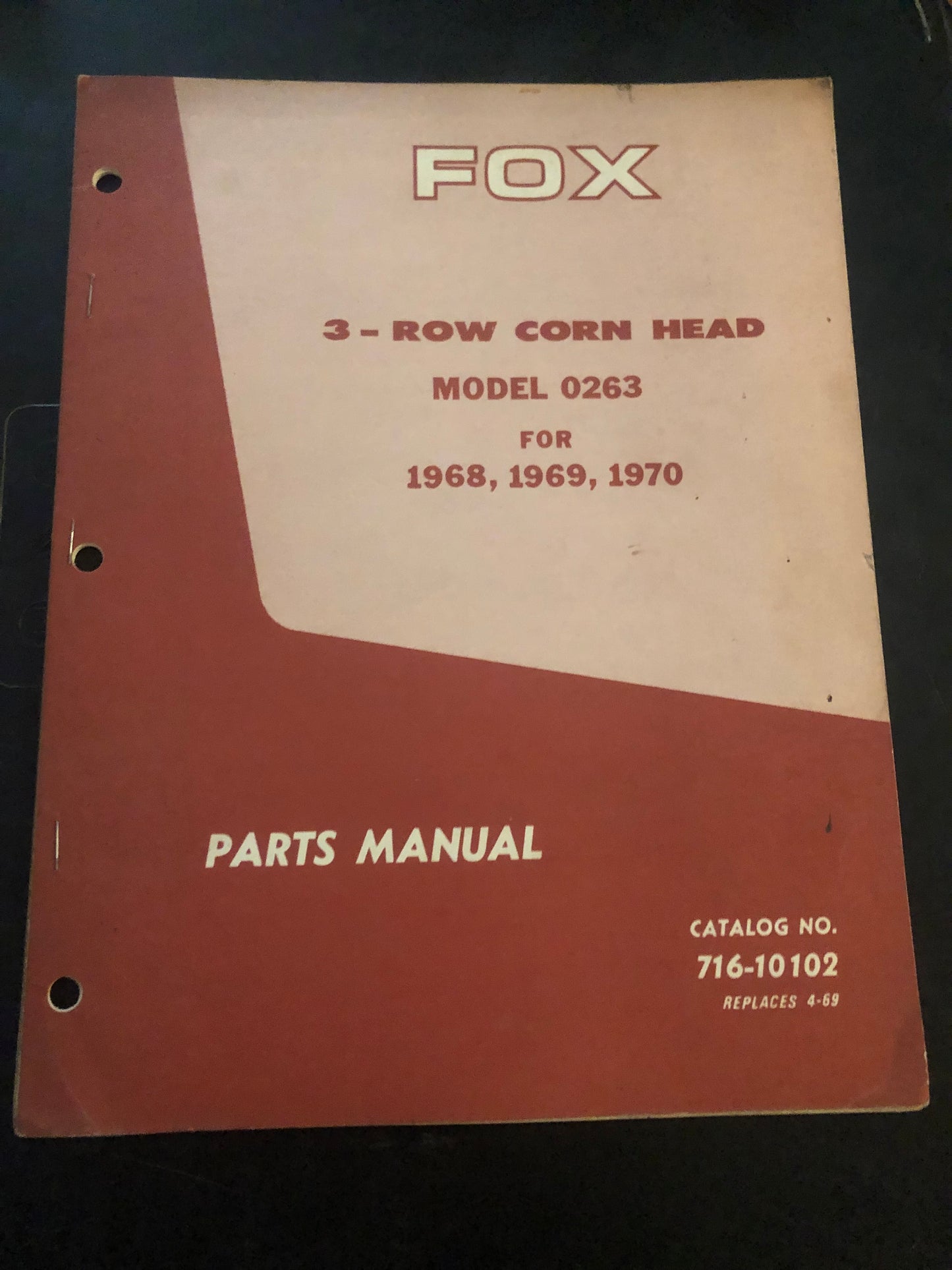 Fox _ 3-row Corn Head model 0263 _ Parts Manual no 716-01012