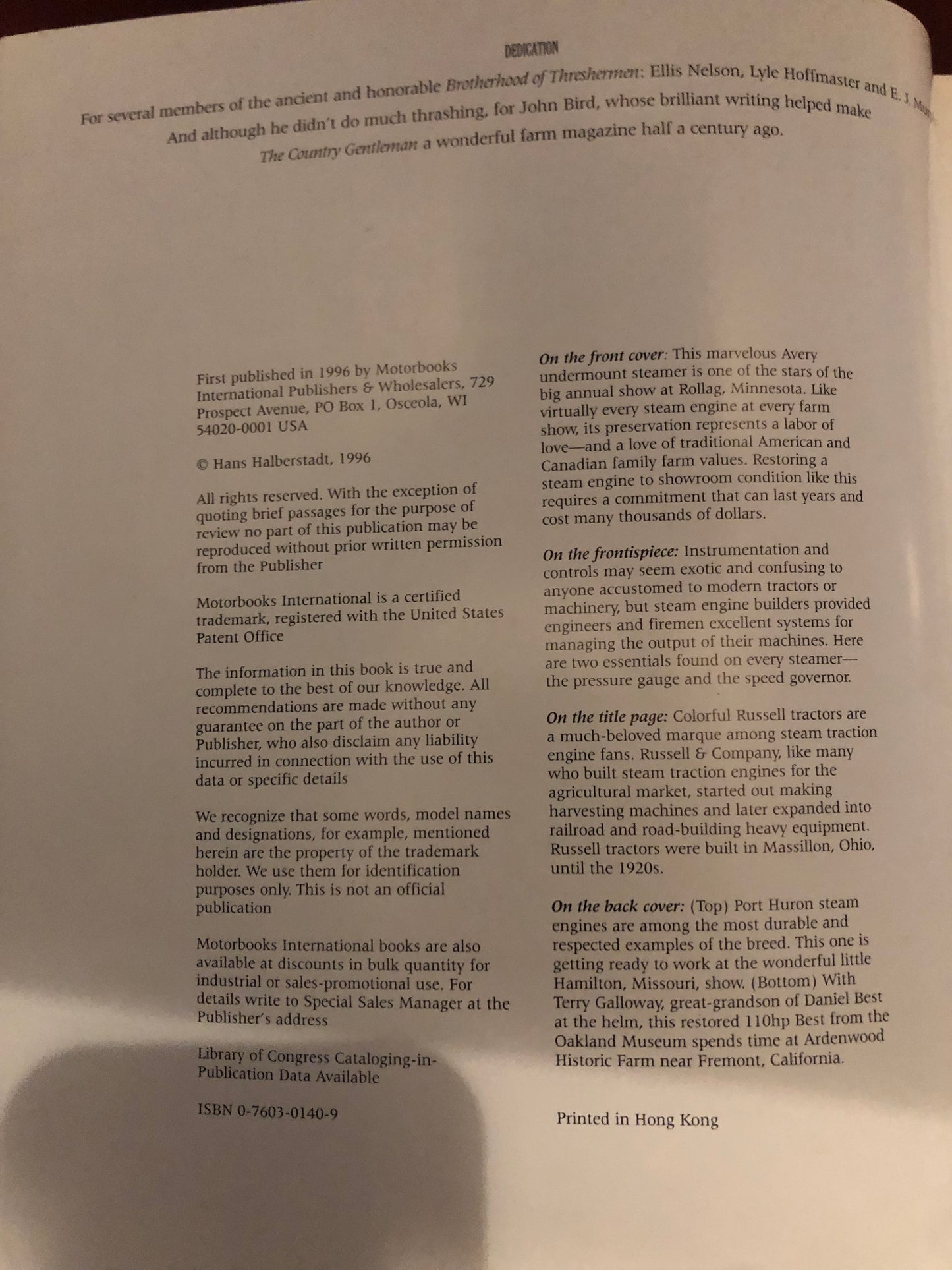 Farm Tractor Color History _ Steam Tractors by Hans Halberstadt