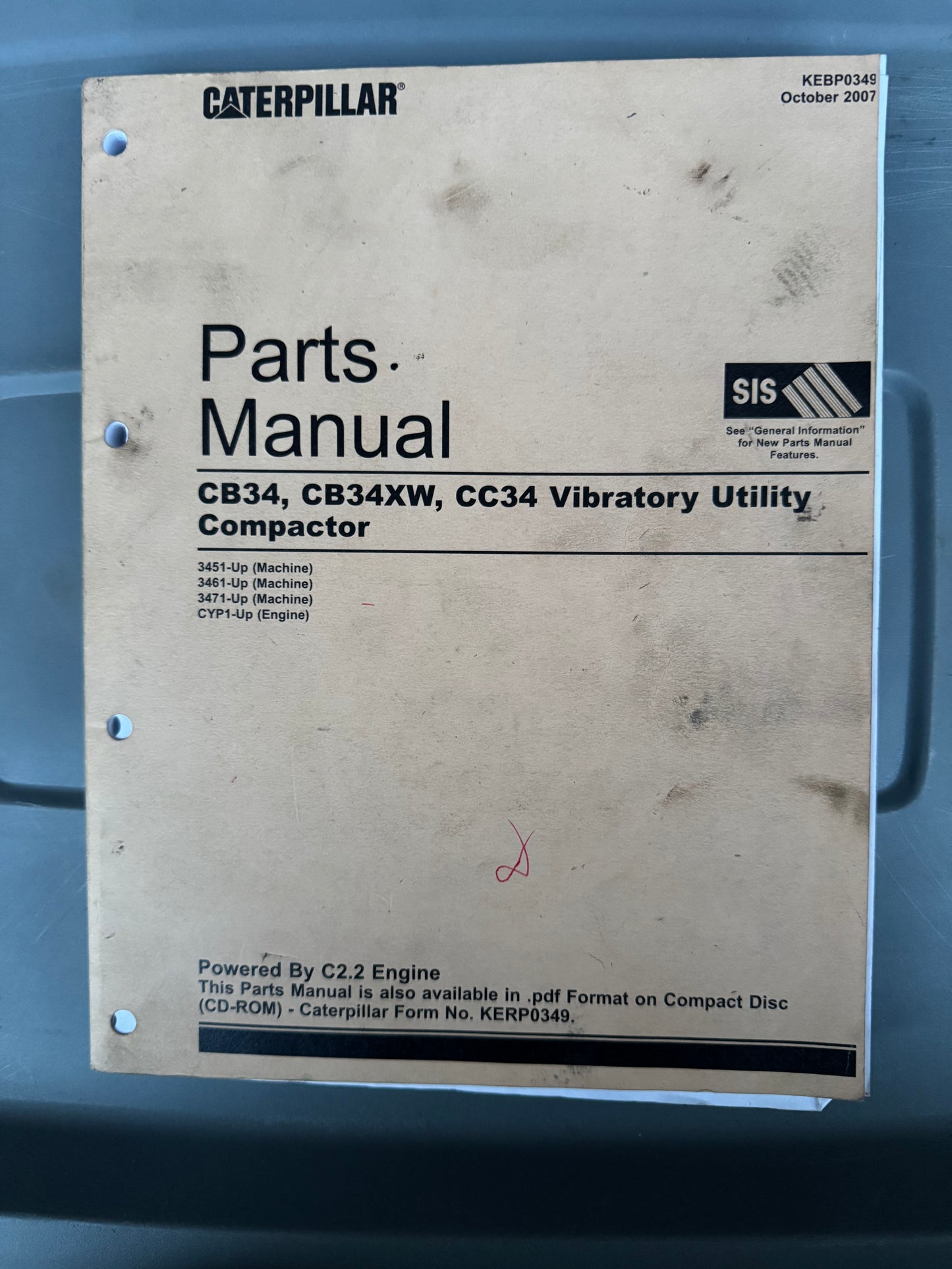 Caterpillar CB34, CB34XW, CC34 Vibratory Utility Compactor