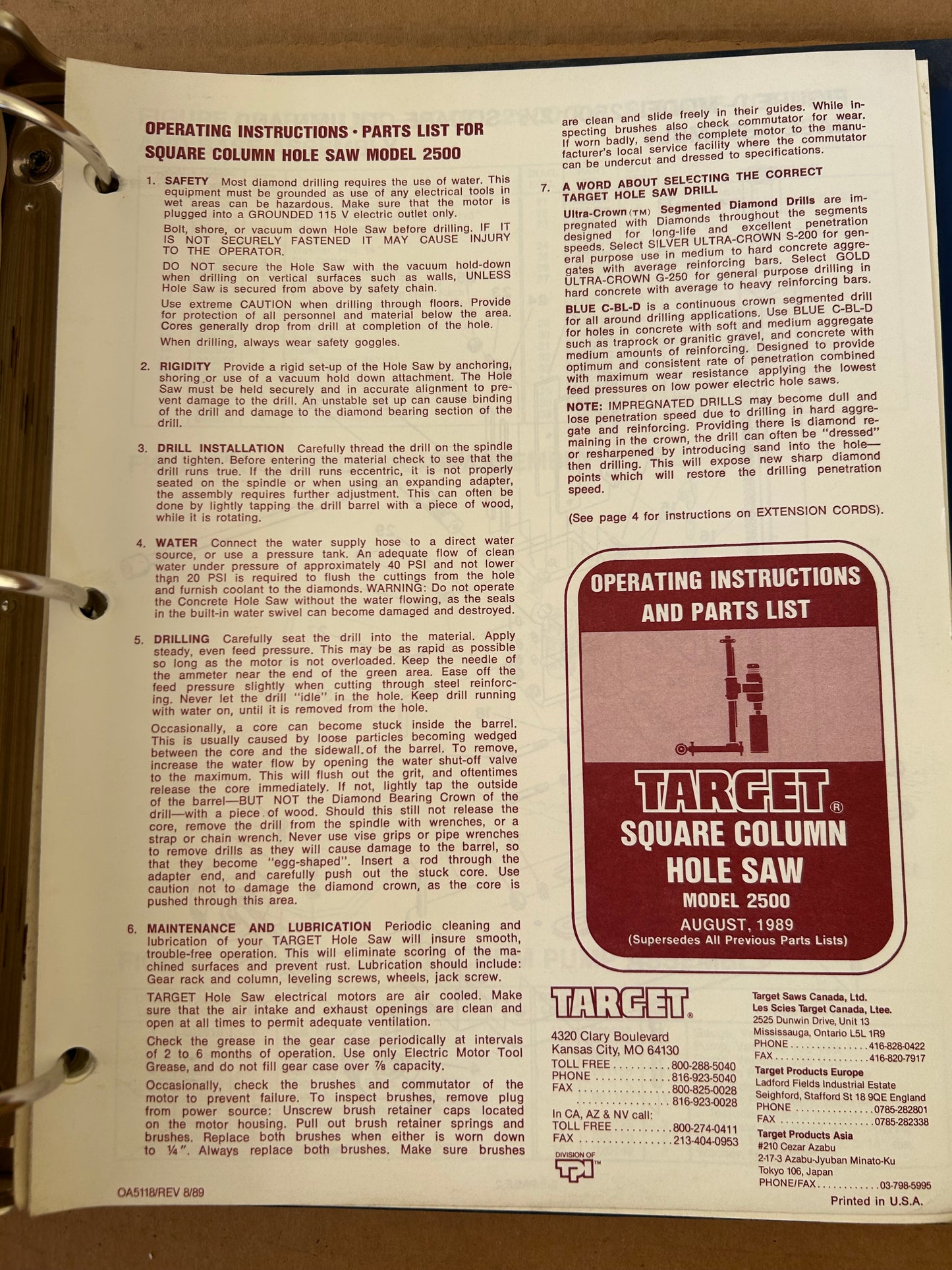 XANDER Target _ Saws & Etc Manuals vol 1
