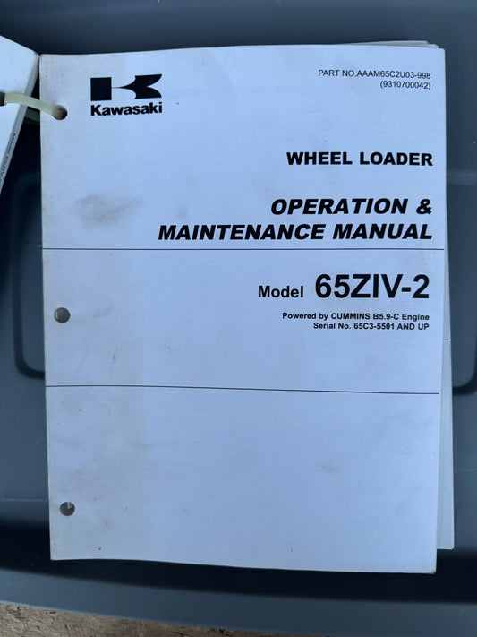Kawasaki _ 65ZIV-2 Wheel Loader _ Operation & Maintenance Manual