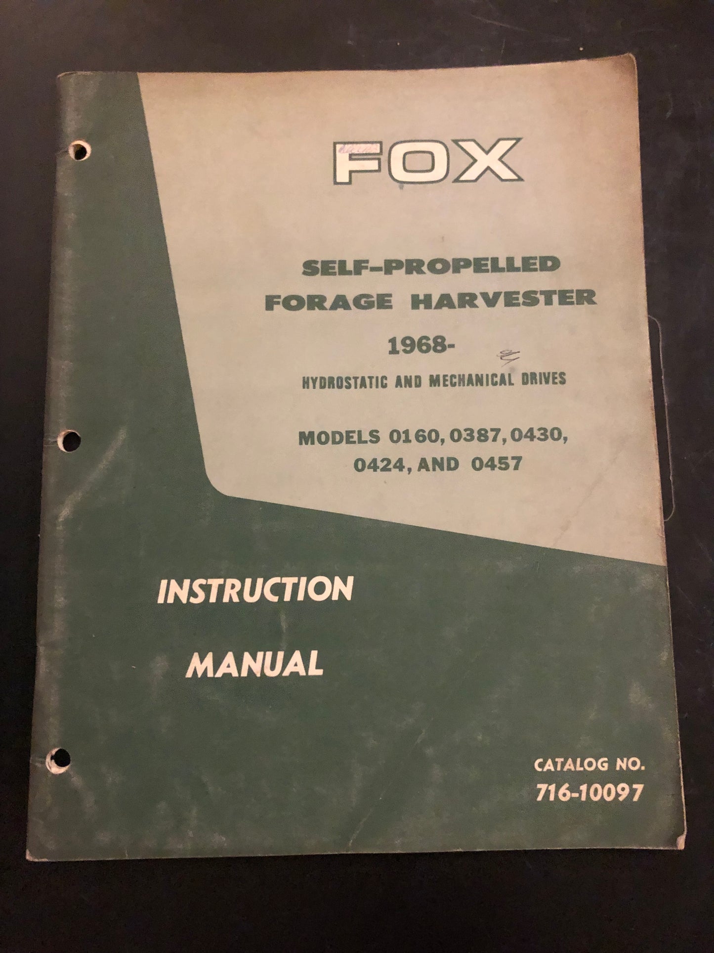 Fox _ Self-Propelled Forage Harvester _ Instruction Manual no 716-10097