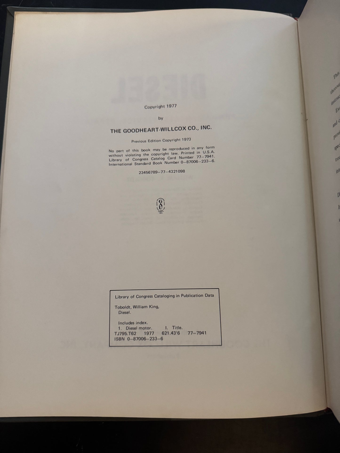 Diesel Fundamental, Service, Repair _ Bill Toboldt