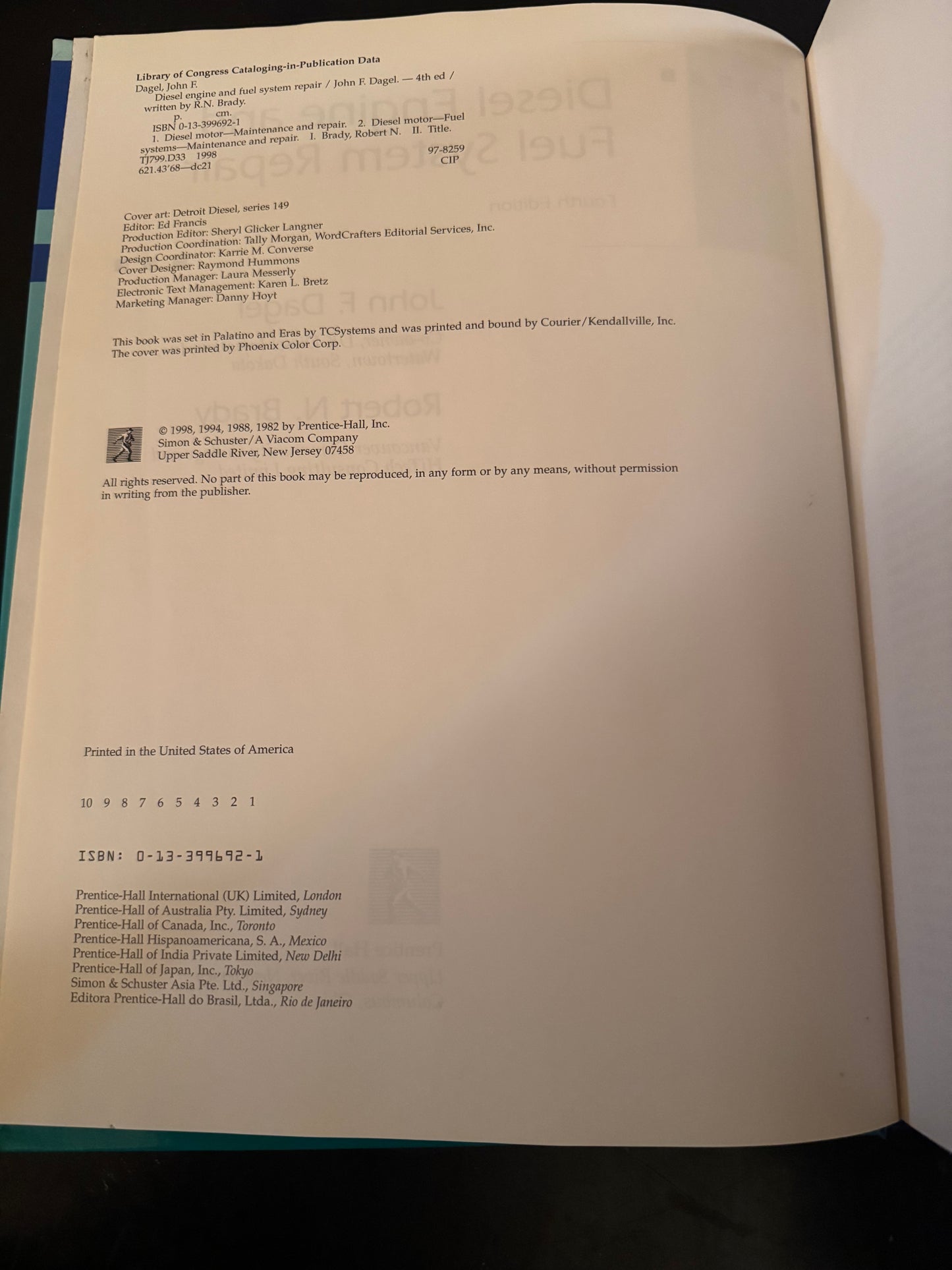 Diesel Engine and Fuel System Repair Fourth Edition