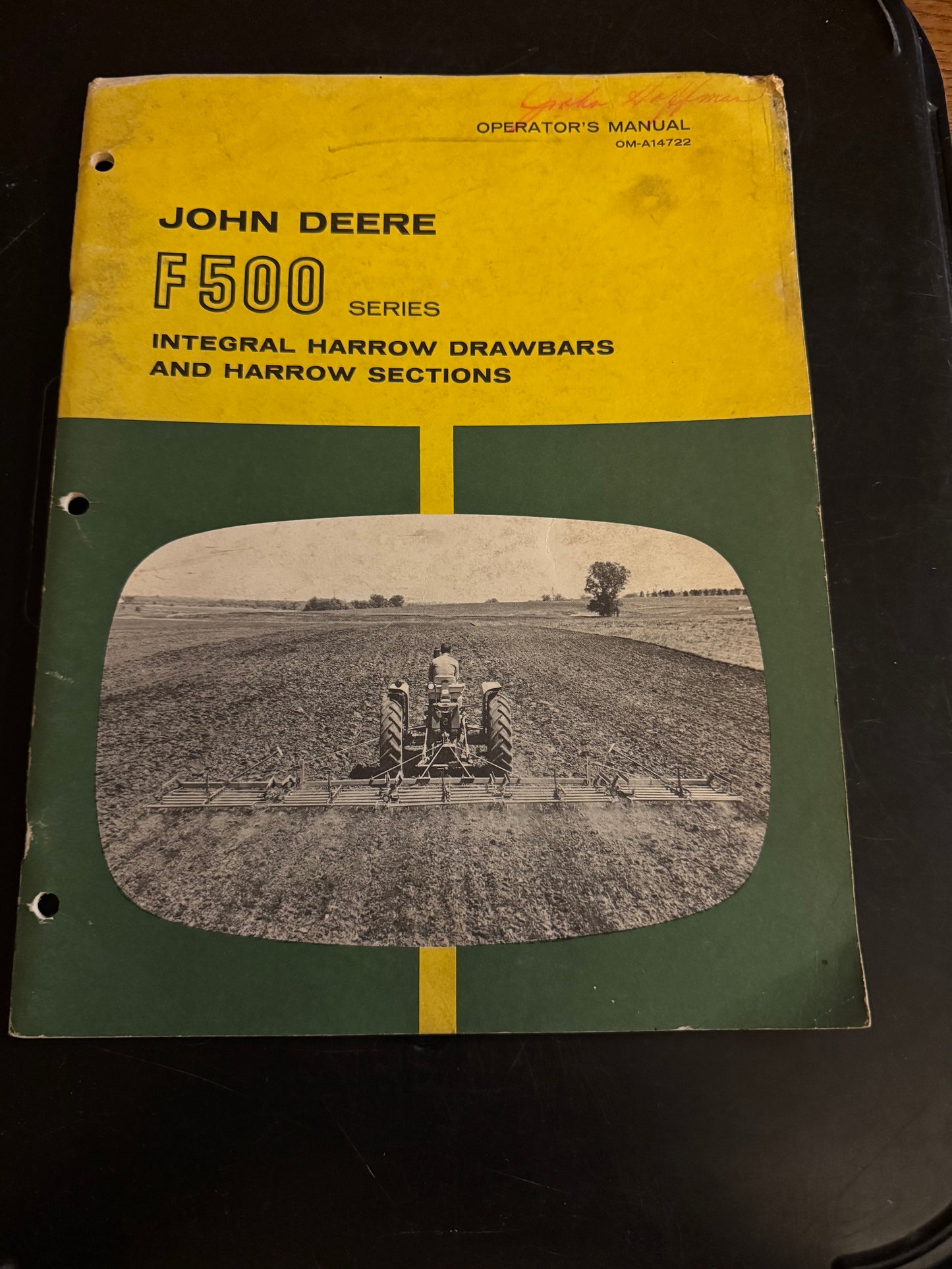 John Deere _ F500 series Integral Harrow Drawbars & Harrow Sections_ Operator's Manual